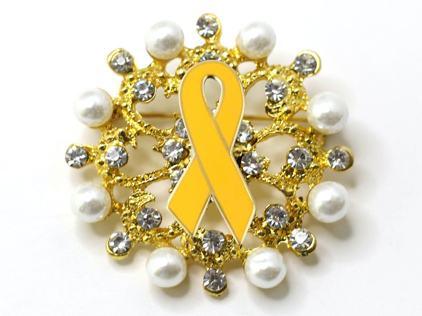 Yellow Ribbon Brooch