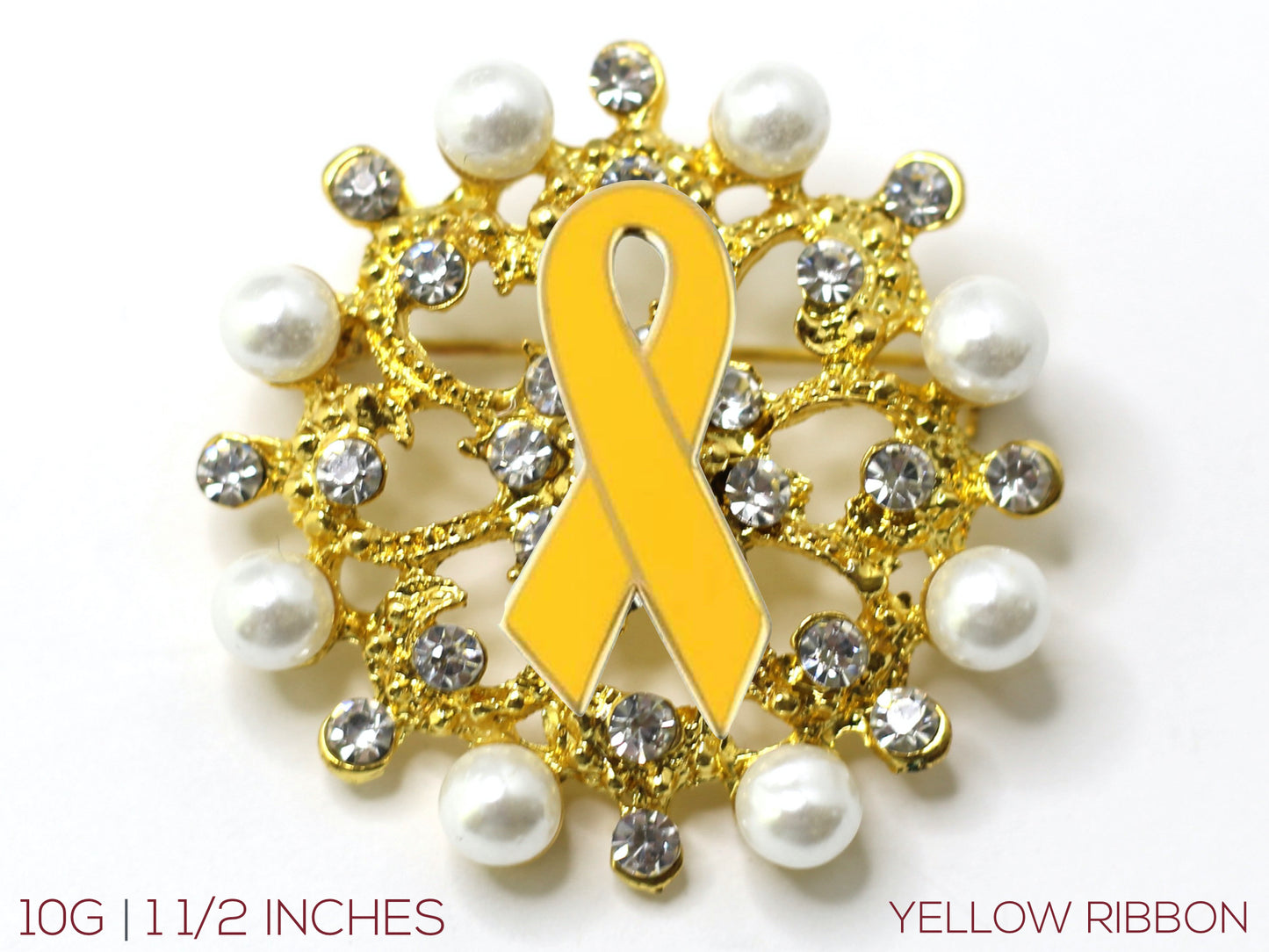 Yellow Ribbon Brooch